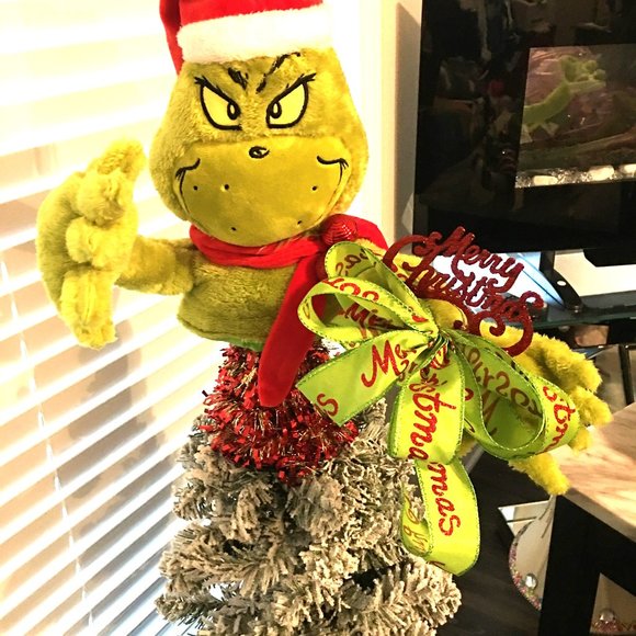 Handmade Holiday The Grinch Christmas Tree Topper Fits Up To 9 Foot